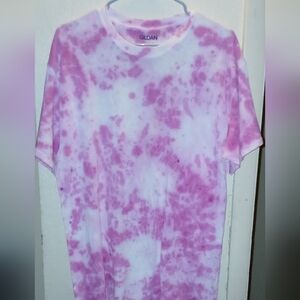 Gildan Pink Tie-Dye women T-Shirt